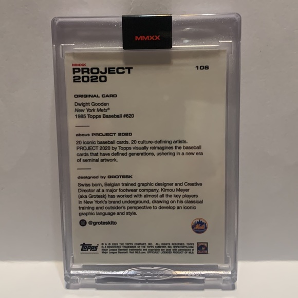Topps Project 2020 Dwight Gooden #106 by Grotesk Mets (MISC6) - Picture 2 of 2